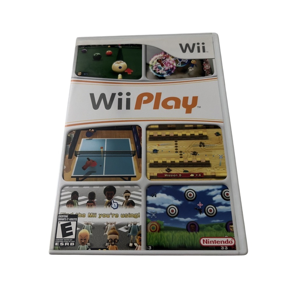 Nintendo Wii Play Mini-Game Collection White‎ Case Complete CIB 2007 Retro OS